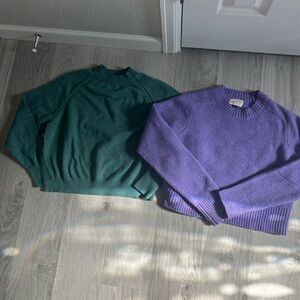 Mock neck cropped sweaters